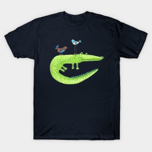 Crocodile And Birds T-Shirt